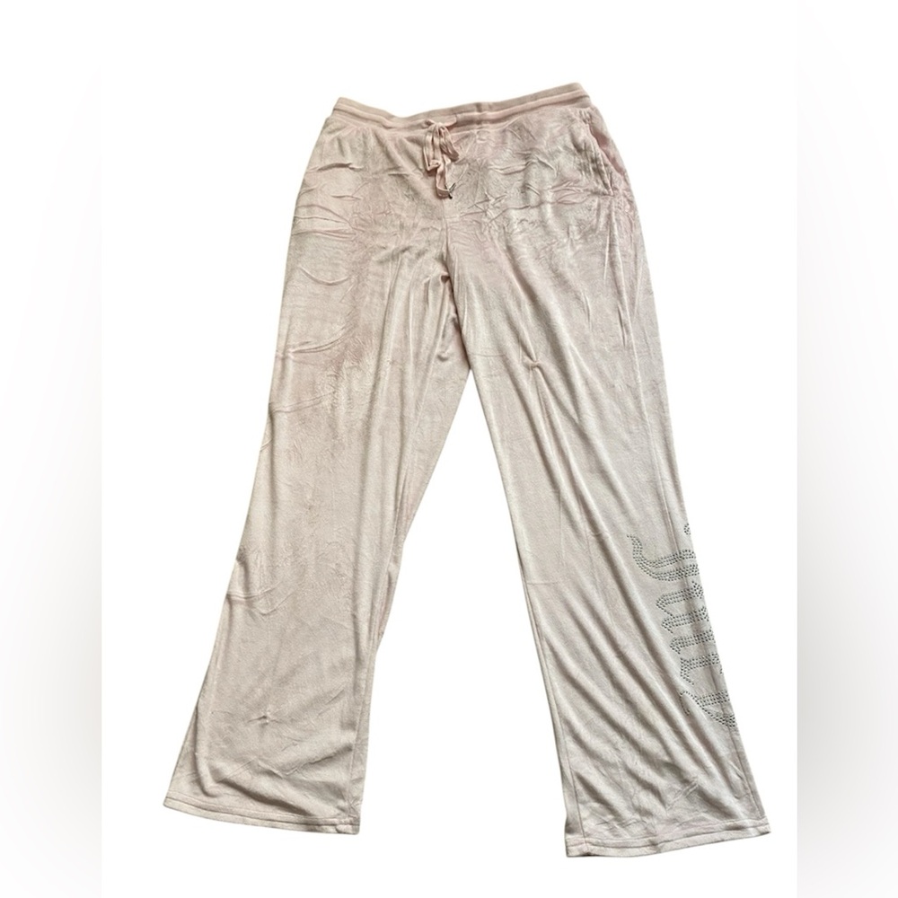 Juicy Couture Sleepwear Velour Velvet Lola Pink Pajama Pants size XL ~ NWT ~